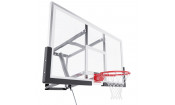 Баскетбольный щит DFC со съёмным регулятором высоты, стекло 8 мм, 152 х 80 см
