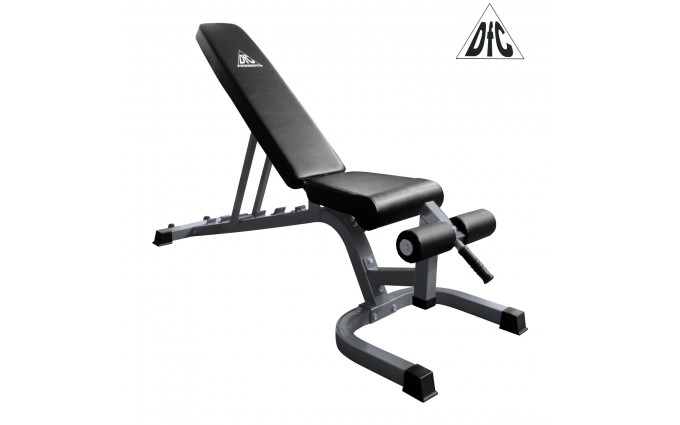 Скамья силовая универсальная DFC черная/серая Скамья силовая универсальная DFC черная/серая